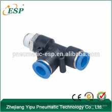 ESP pneumatic one-touch plastic male run tee fittings mini hose fittings